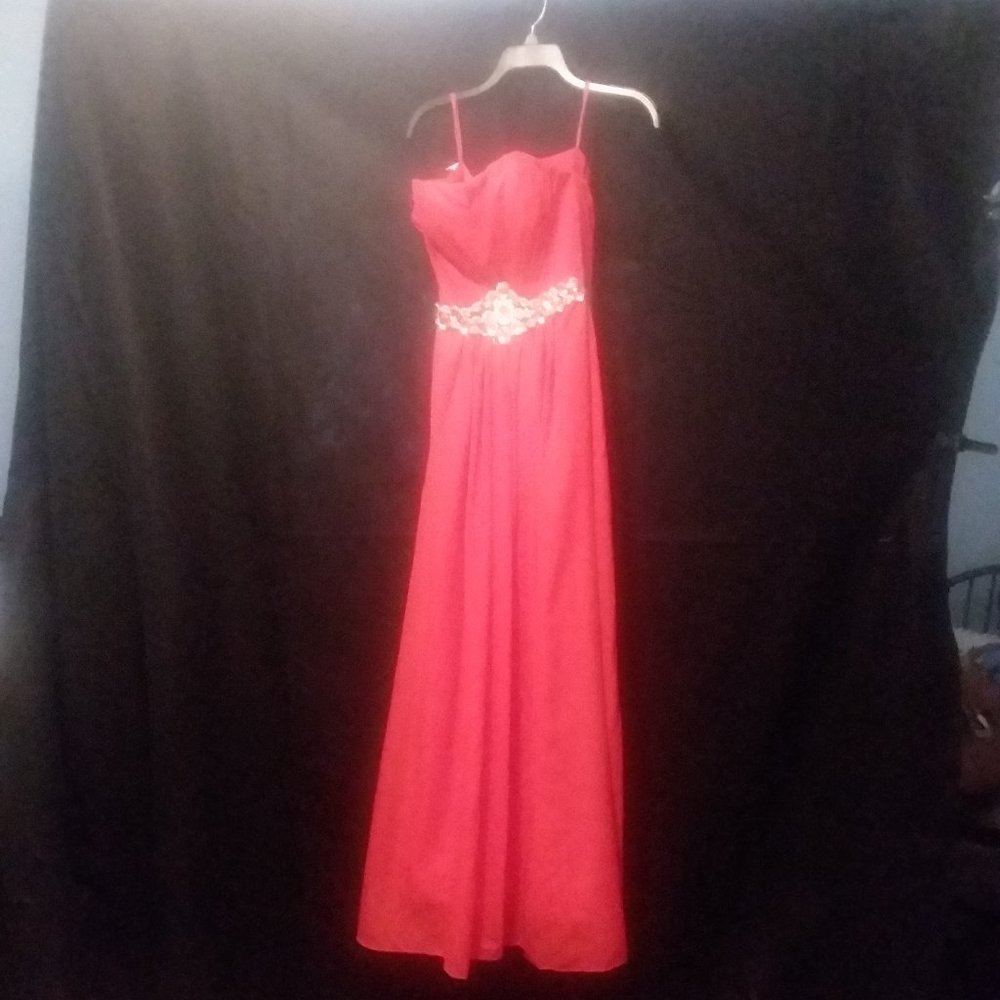 Bright Red Prom Bridesmaids Dress